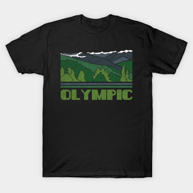 Olympic Shirt US National Park Gift Olympic National Park Tee Outdoor Adventure Tshirt Camping Lover T-Shirt by NickDezArts